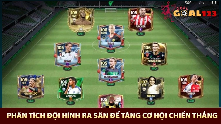 đội hình ra sân
